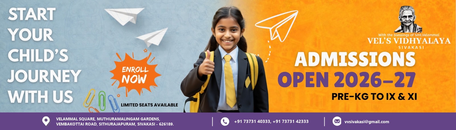 Vel's Vidhyalaya Sivakasi Admission